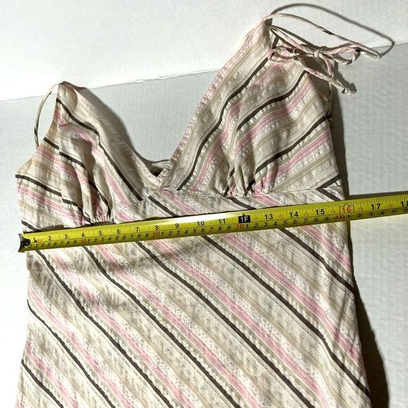 GUESS Diagonal Stripe Strappy Midi Summer Dress Womens Medium - Picture 6 of 16